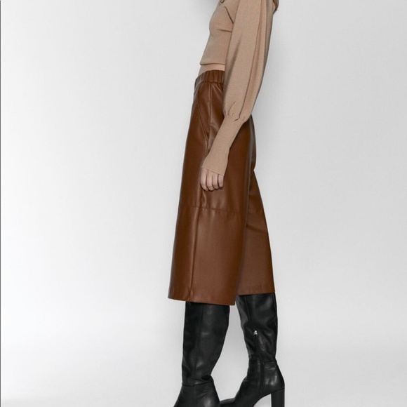 ZARA Faux Leather Shorts - Picture 5 of 9